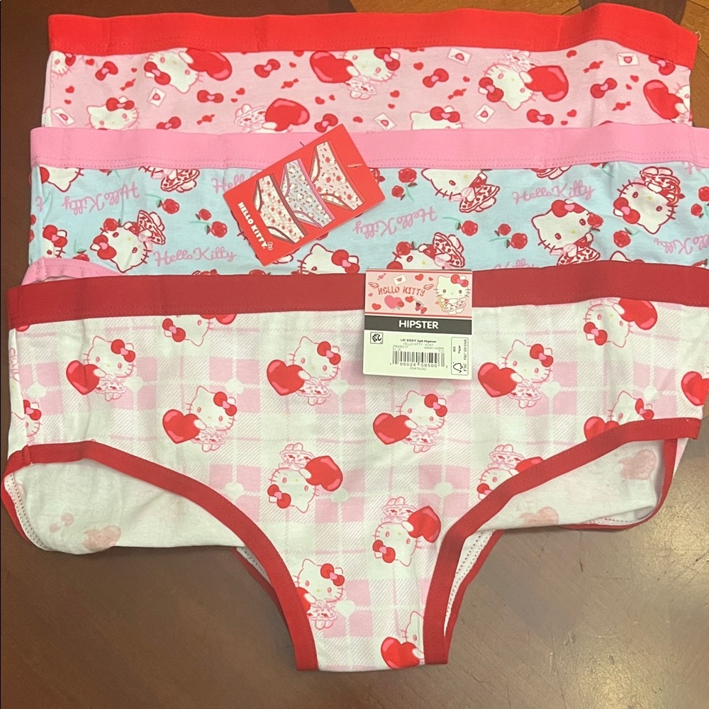 Hello Kitty women Underwear Set - Red, Pink, Light Blue
